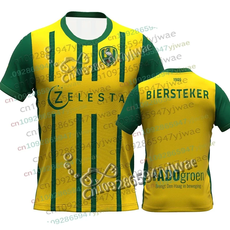 26/27 Ado Den Haag Fans Fußballtrikot Herbst Damen Herren Atmungsaktives Schnelltrocknendes Trainings-Oberteil Locker Sitzendes Fitness-Set für Erwachsene/Kinder T-Shirt – Detail 6