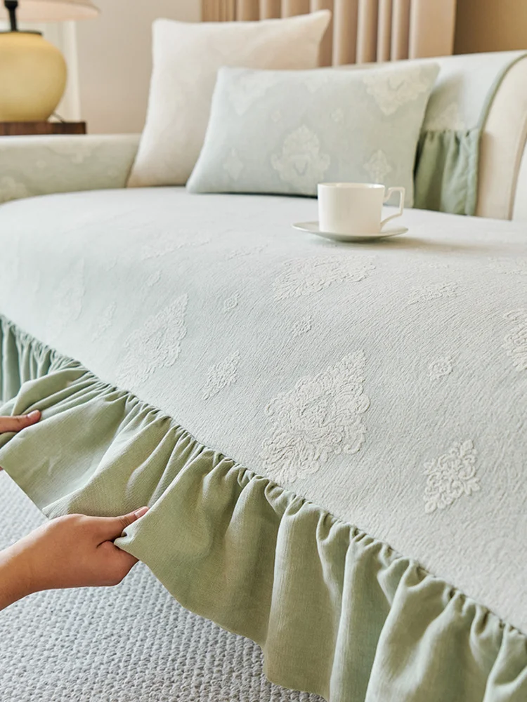 

Новый универсальный чехол для дивана 2025 Cr Sle Sofa Cuion Four Seasons, вышитый, с защитой от скольжения, из ткани Bacloth