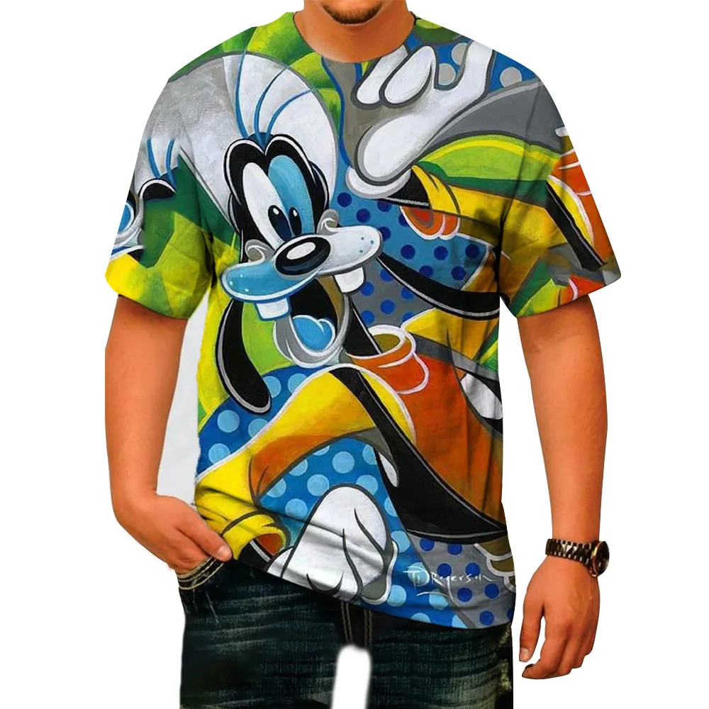 Goofy Summer Disney T-Shirts Goofy Cartoon Anime 3D Print Streetwear Men Women Fashion T Shirt Goofy Tees Tops