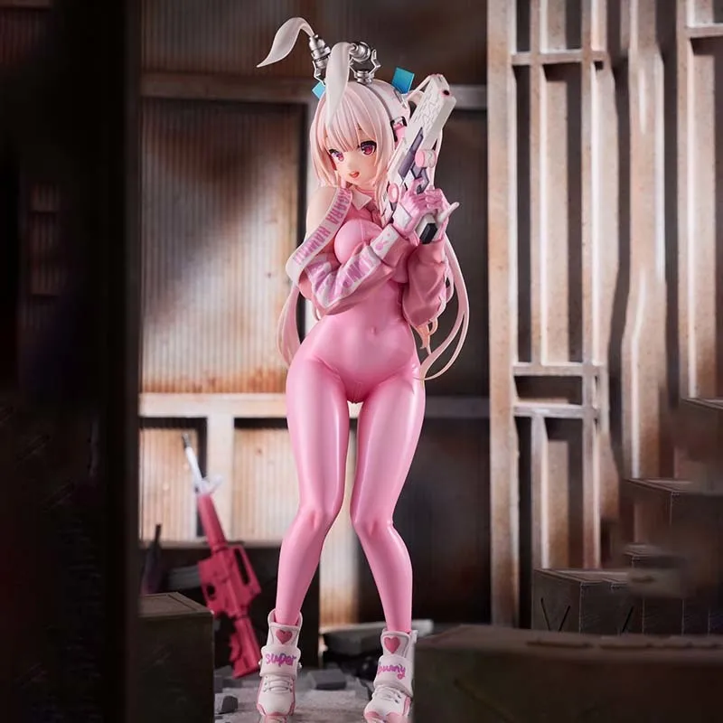

Премиум-издание Superbunny Розовая аниме-фигурка девушки Супер кролик Коллекционная статуя Модное игровое украшение для фанатов