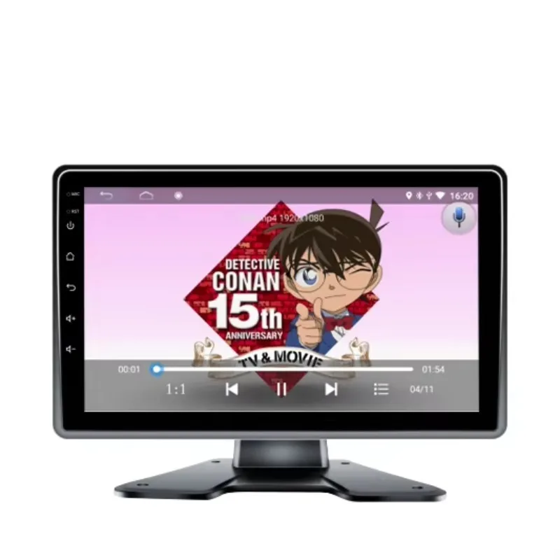 10.1 Inch Touch Screen 4 Ch Split Screen Car MP4 DVR Monitor with 170°AHD 1080P Camera Can Swivel for RV/Truck/Bus