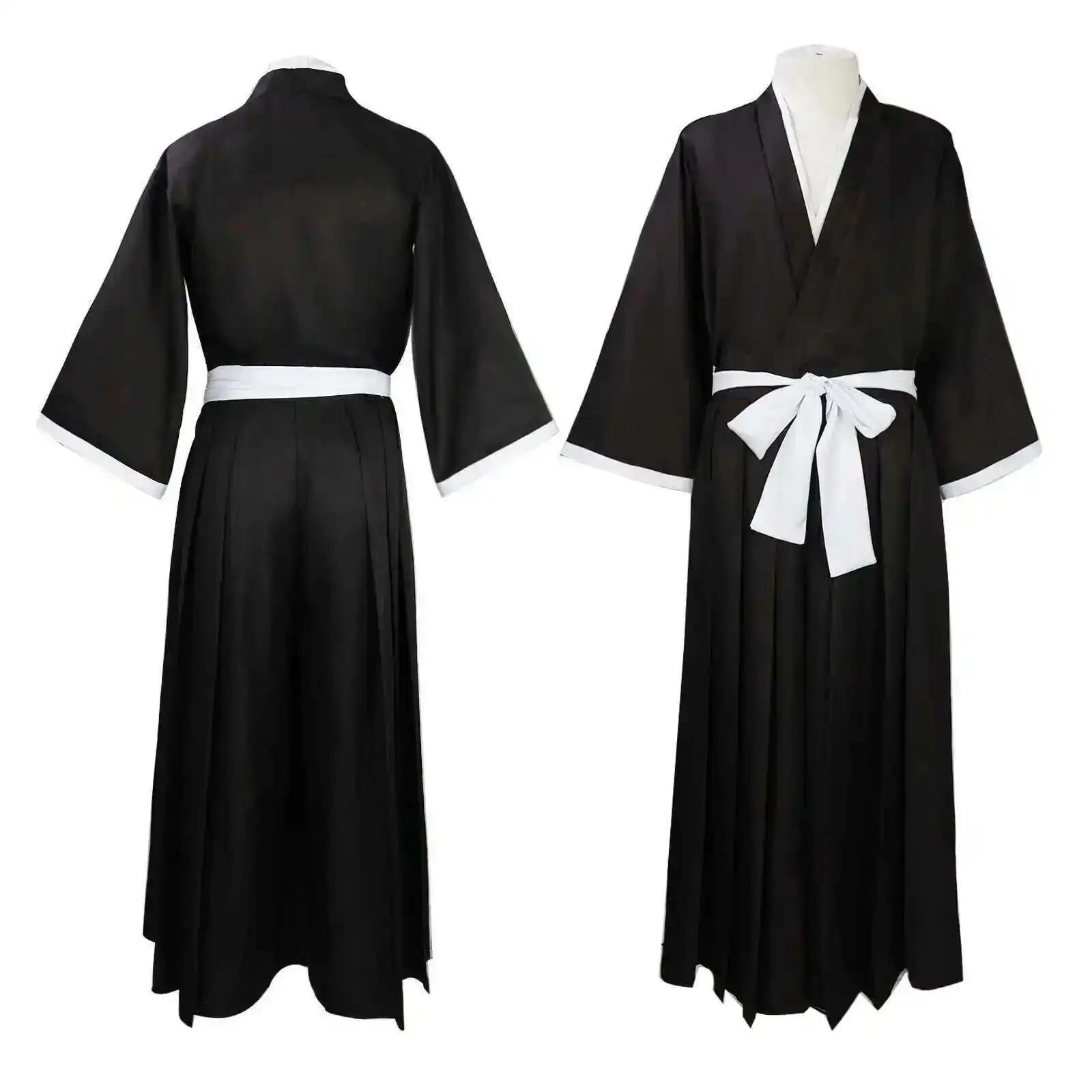 

New Anime Bleach Kurosaki Ichigo Cosplay Tensa Zangetsu Costumes Die Pa Soul Society Shinigami Kimono Set Mugetsu Uniform