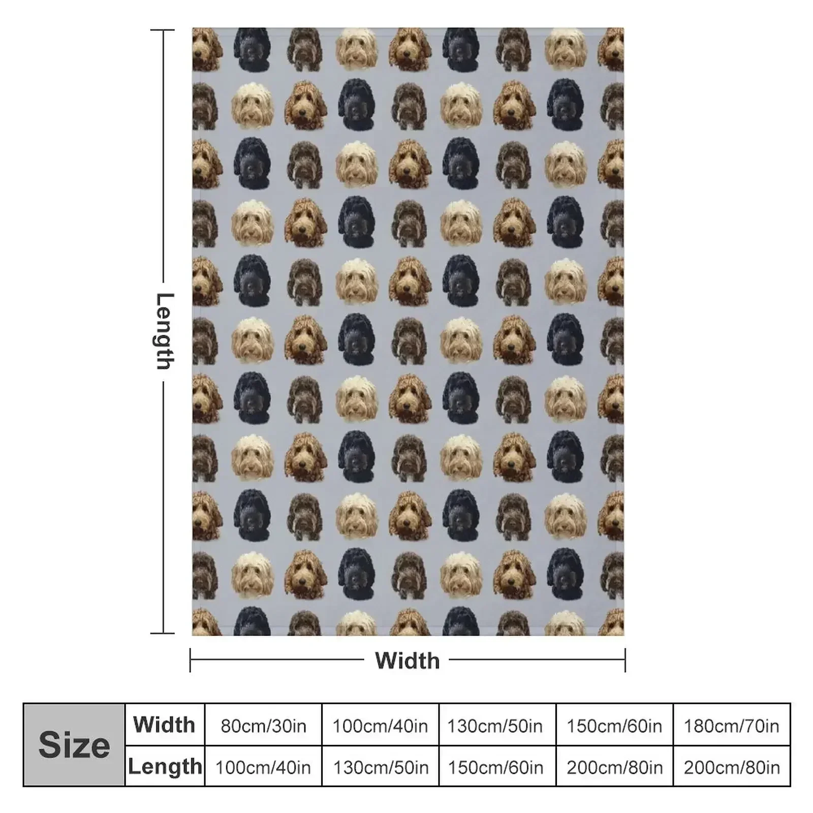 Cockapoo Dog Collection Throw Blanket couch cozy soft plush fuzzy picnic outdoor blanket