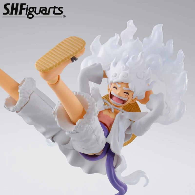 Оригинальные духи Bandai S.h. Фигуртс цельная Обезьяна D. Экшн-фигурка Luffy Gear5 15 см, модель, игрушка в подарок, аксессуары для стран тамаши