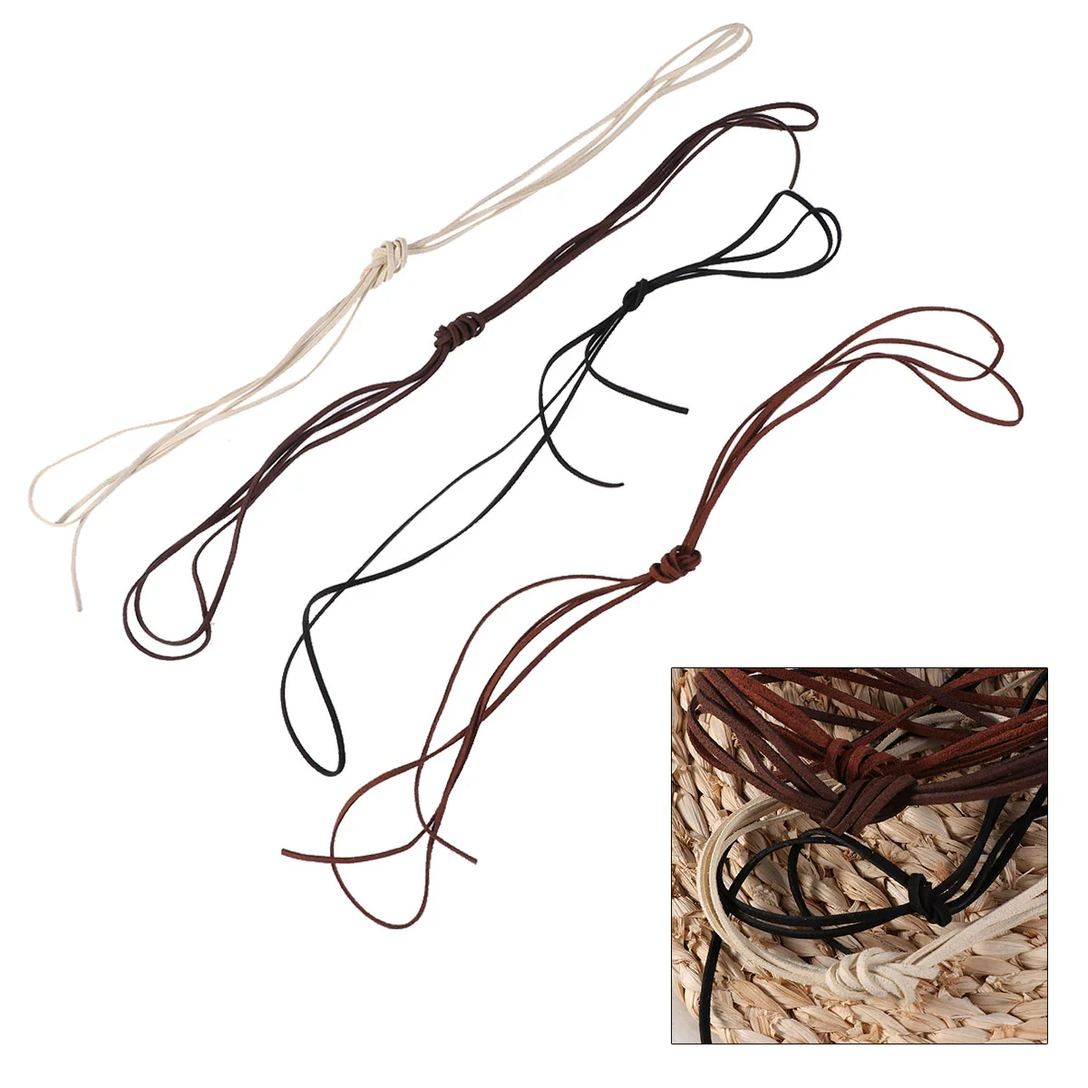 4pcs Artificial Cord Synthetic Suede String DIY Jewelry Accessories Strap for Bracelet Necklace Beading