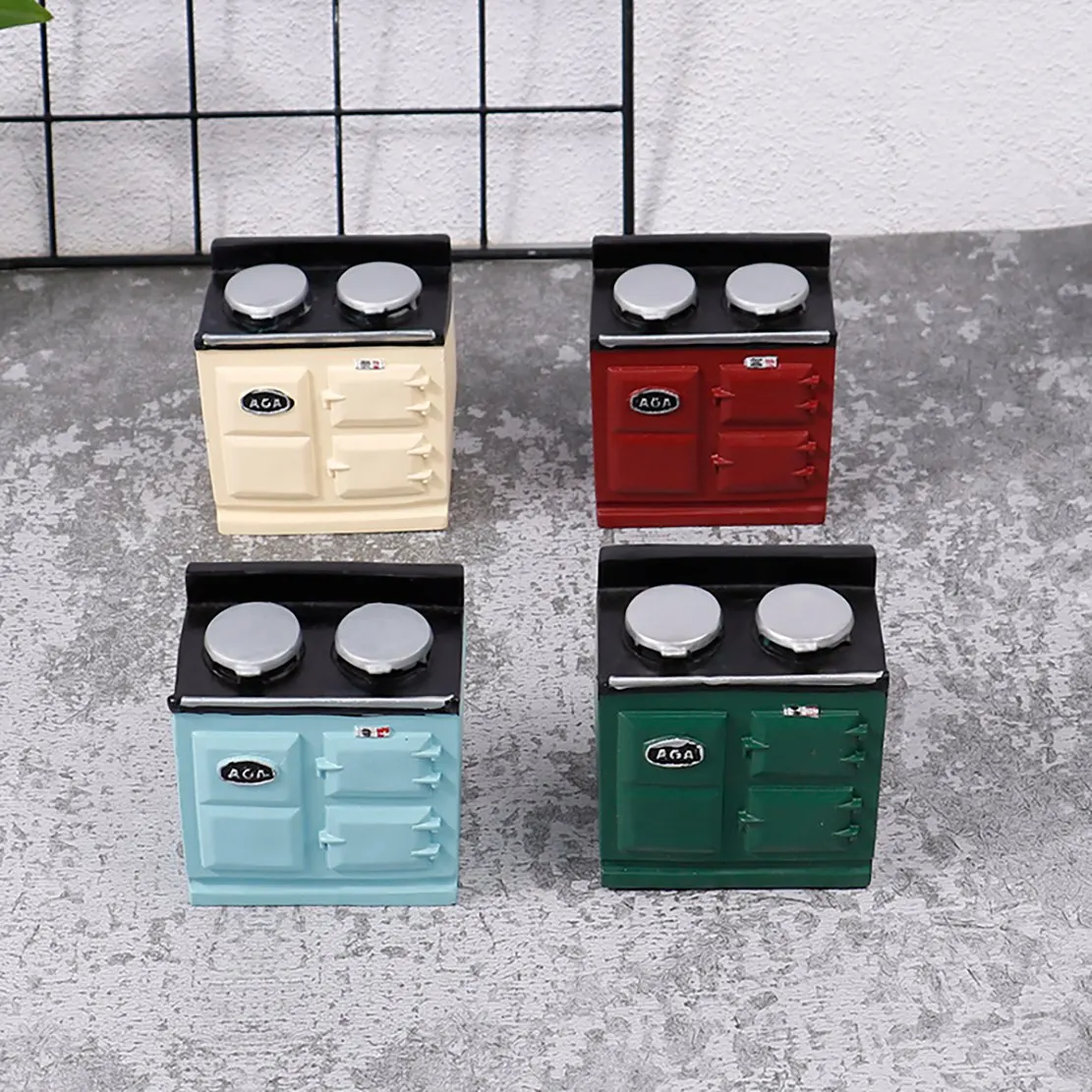 1:12 miniaturen mini-gasfornuis gesimuleerd model poppenhuis keukenmeubilair versieren accessoires, blauw