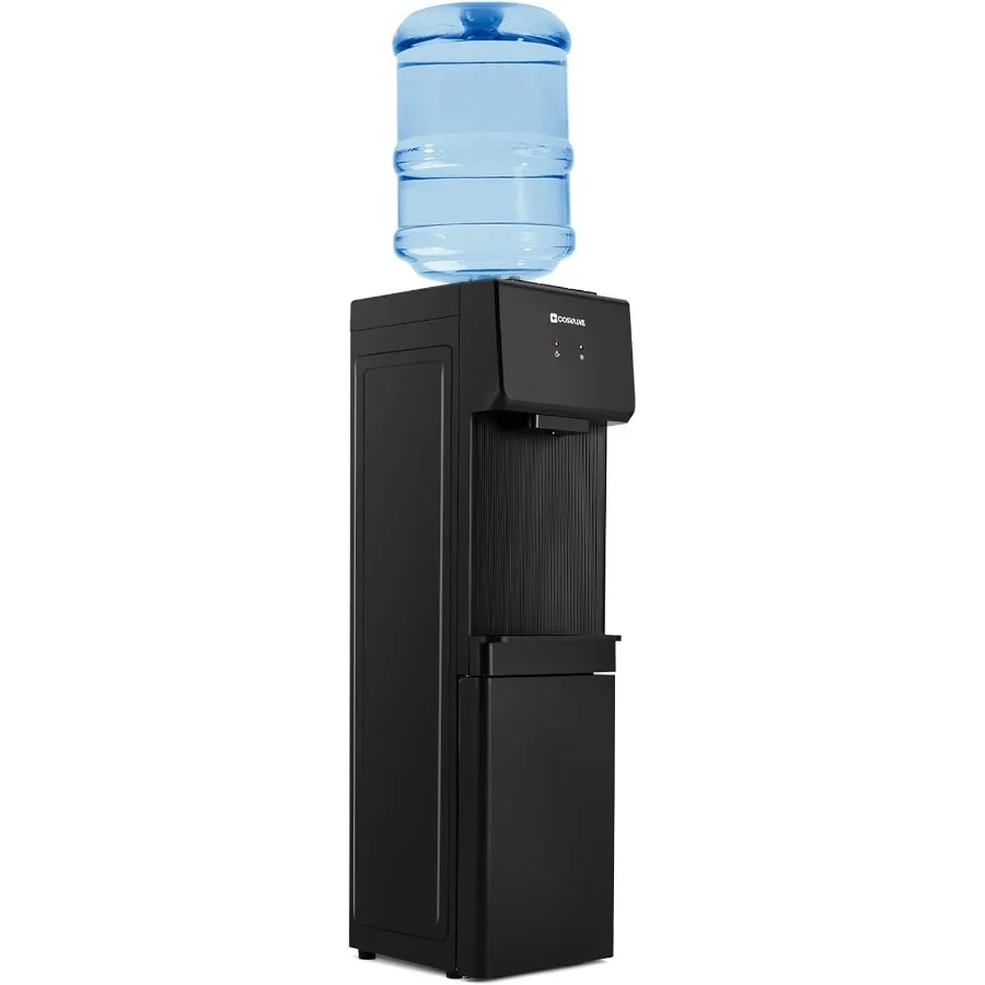 

5 Gallon Water Dispenser with Refrigerator for Home Office Use BPA-Free Plastic White Color Chilled and Room Temperature Water