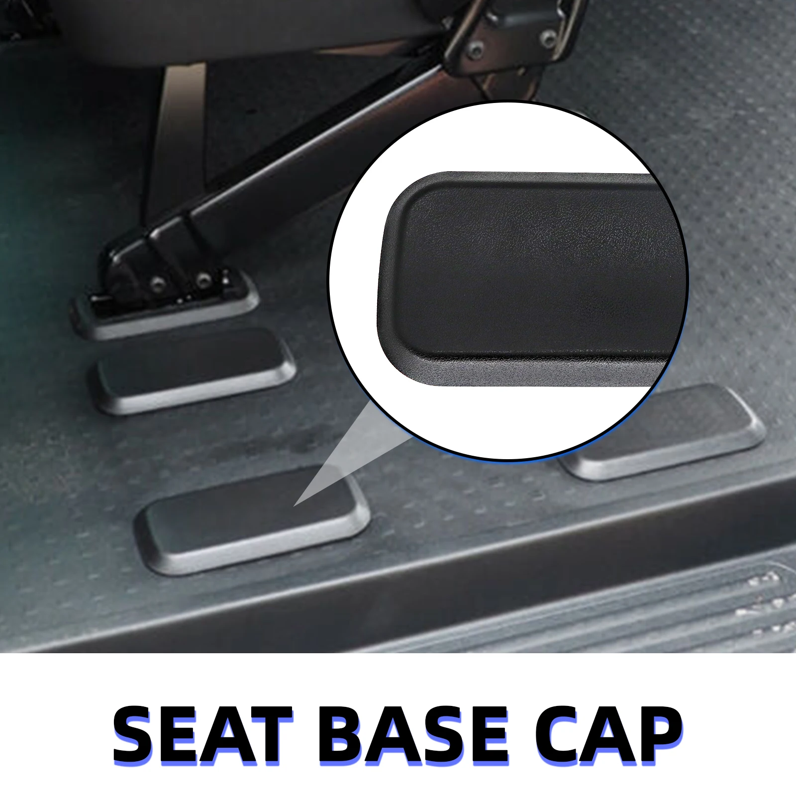 Car Seat Base Cap Black For VW T5 T5.1 T6 T6.1 Kombi Transporter 2003 Onwards ABS Plastic Seat Base Cover Interior Part Set of 4