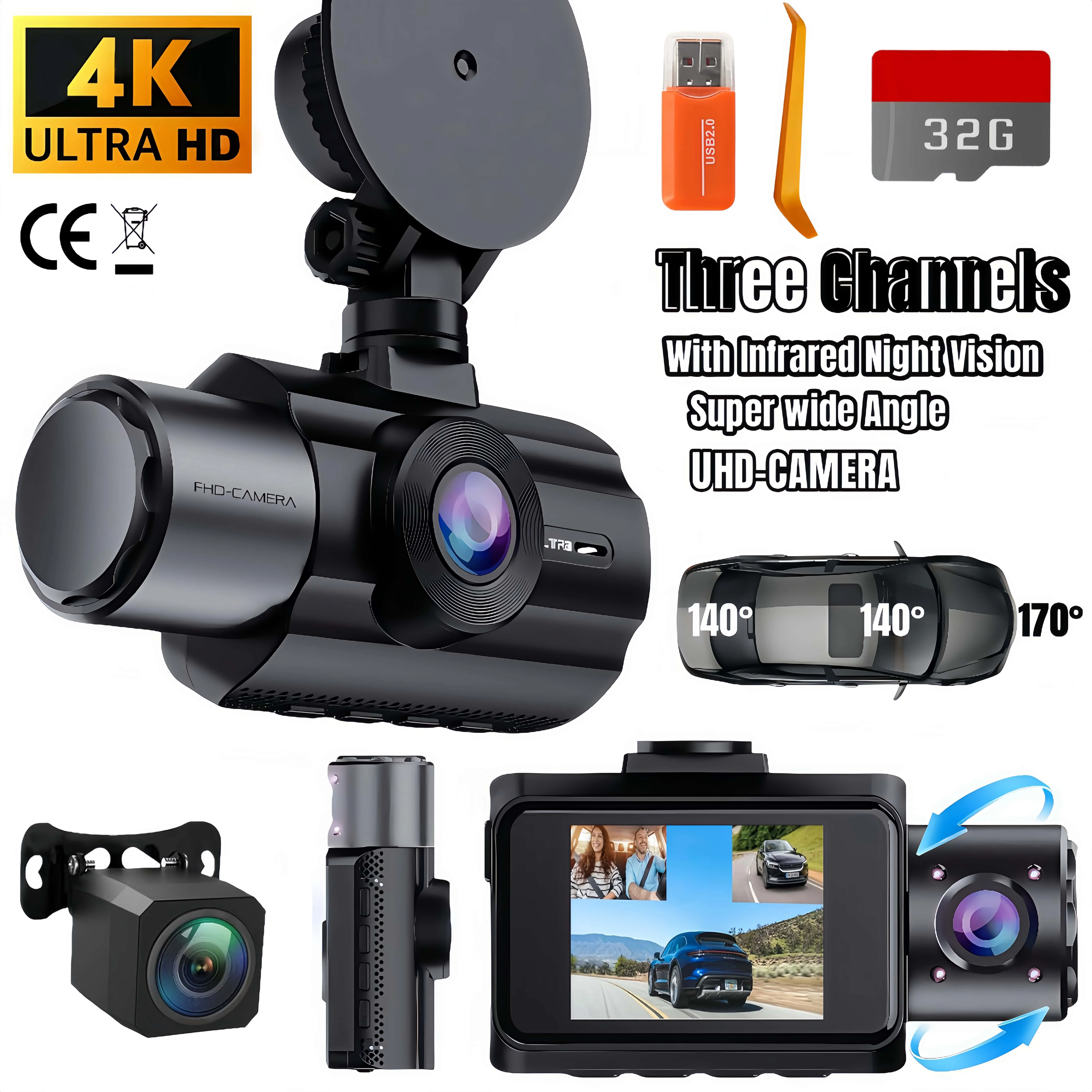 3 Channel Car Dvr U…