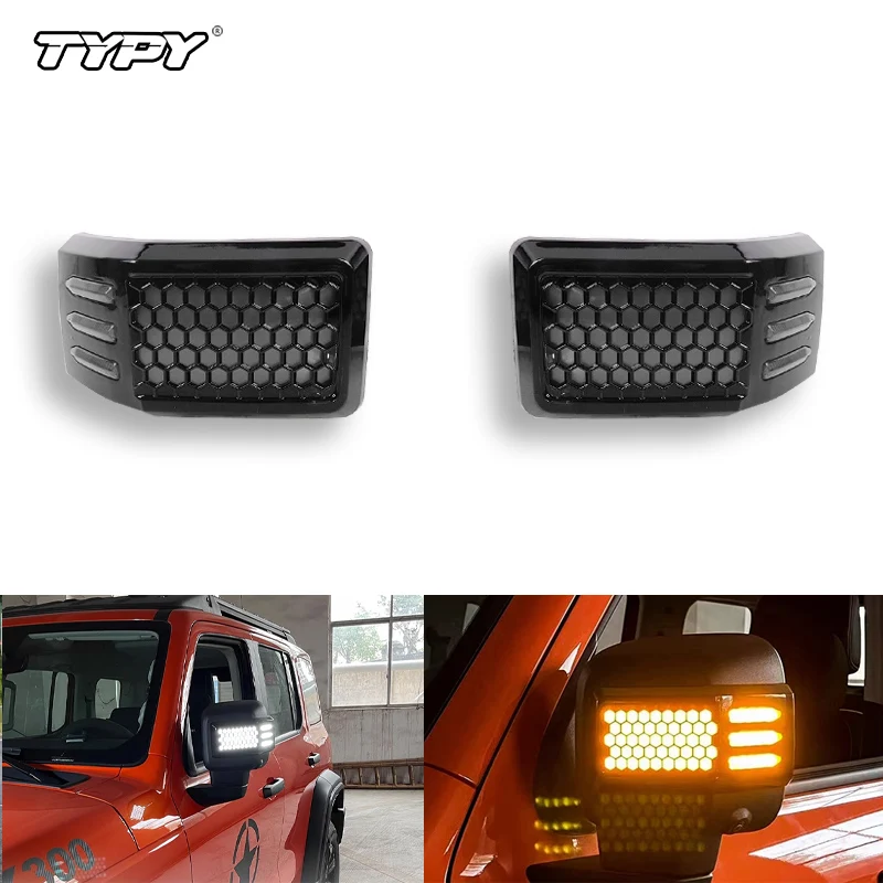 

TYPY Car LED Side Wing Rearview Mirror Indicator Blinker Repeater Dynamic Turn Signal Light Fit For Tank 300 2021-2024