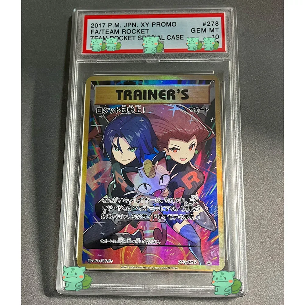 Anime Ptcg-Collectiekaart 2017 P.M. Jpn. Xy Promo Giovanni\'s Schema Team Raket Gem T 10 Punten Kaart Holografisch Label