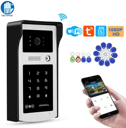 Tuya videocamera per campanello WiFi sistema di citofono Wireless Home 1080P HD videocitofono digitale con tastiera con codice RFID sblocco APP