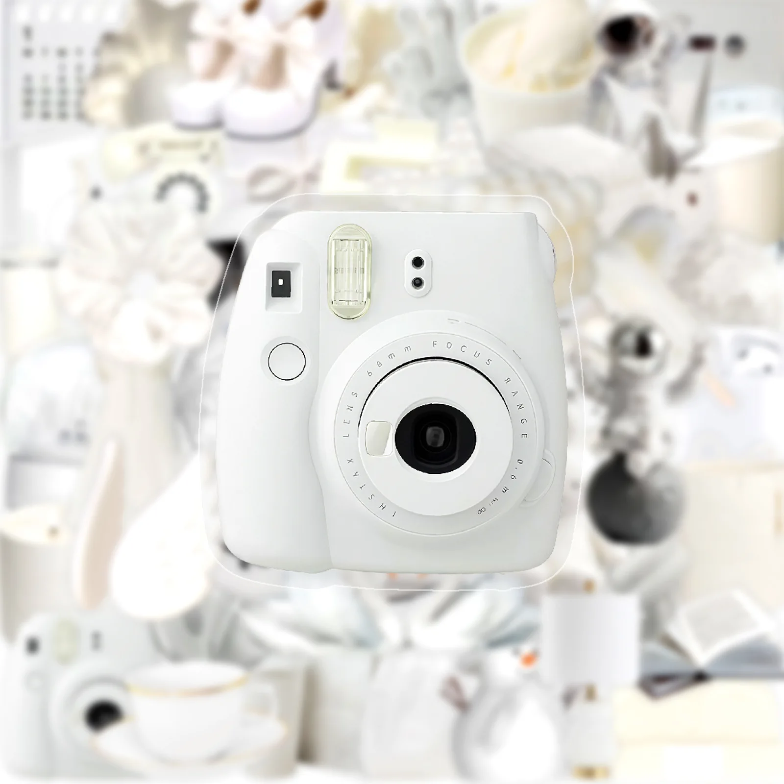 10/50PCS INS Style White Literary Retro Sticker DIY Decorative Mobile Phone Case Notebook Waterproof Water Cup Toy Gift Sticker