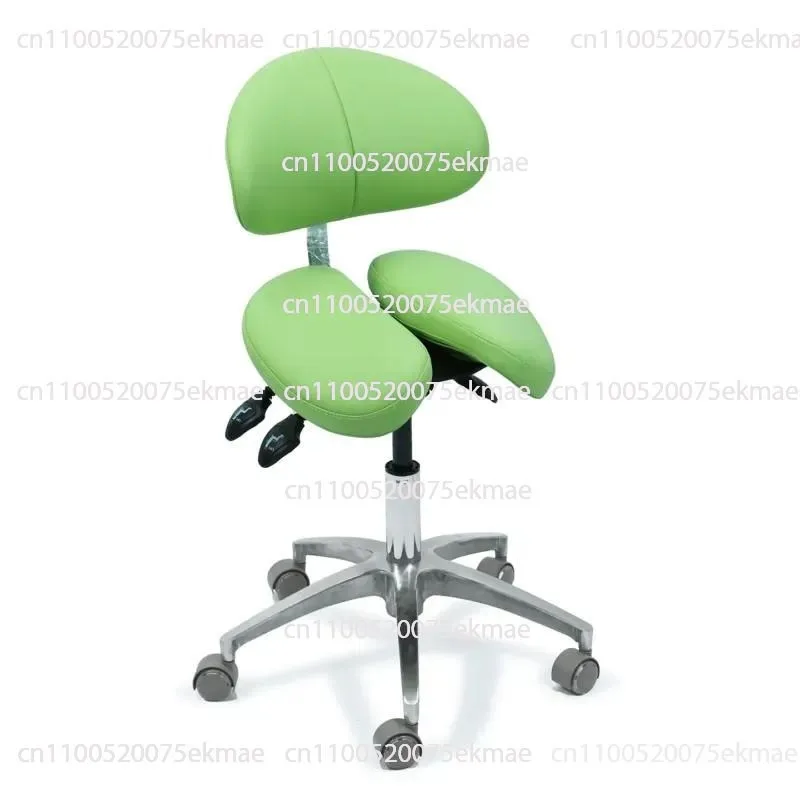 Green Fleece Double-petal Saddle Chair Back Adjustment Lift Cycling Chair Microfiber Leather