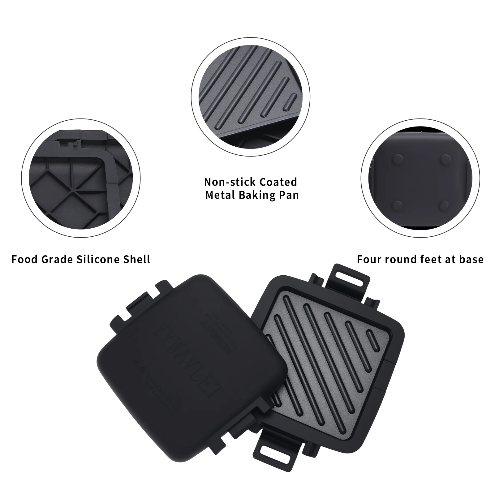 محمصة الميكروويف، سائق البصق، صانع الساندوتشات، صانع بانيني، أجنحة الدجاج المشوية، شريحة لحم، هوت دوج، فيليه السمك، ساندويتش