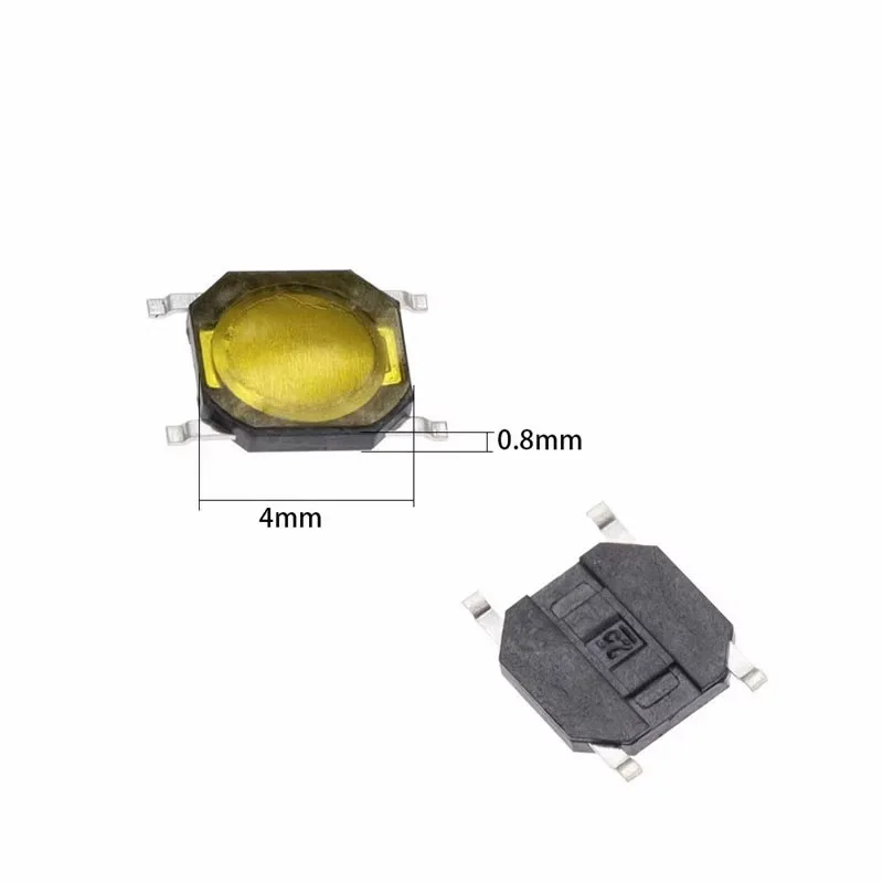 

Микро тактильный переключатель SMD, кнопка для HONDA OLD FIT ACCORD SUZUKI SWIFT, дистанционный ключ (4*4*0,8 мм), 100 шт./лот