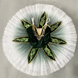 Children ballet costume TUTU skirt Swan Lake performance costume emerald tutu skirt Little Swan suspender skirt