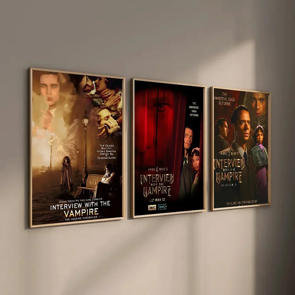 Interview with The Vampire Classic Vintage Canvas Painting Poster Home Living Room Bedroom Bar Cafe  Decor Posters Anime