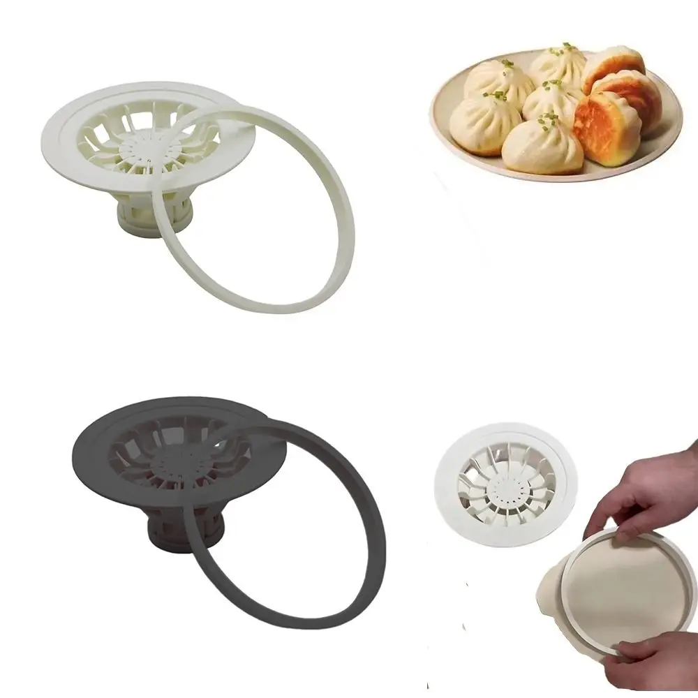 Manual Baozi Maker Machine with Dough Cutter Food Grade Plastic Steam Bun Mold Convenient Non-Stick Baozi Mold Kitchen Gadget