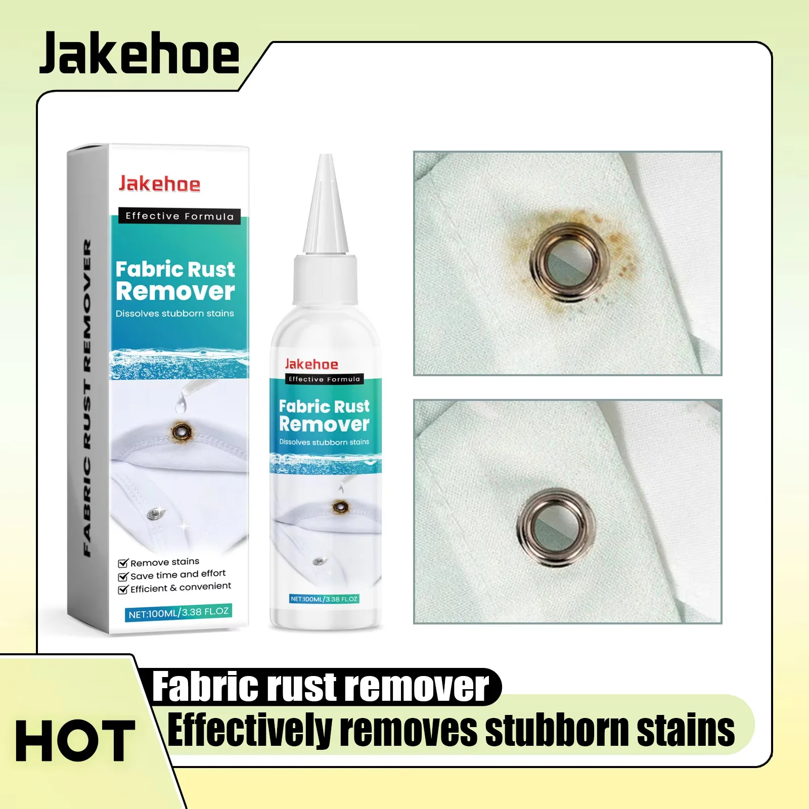 Fabric Rust Remover 100Ml Clothing Cleaner For Rust Stains Oil Stains And Water Stains Gentle Rust Remover For Everyday Clothing