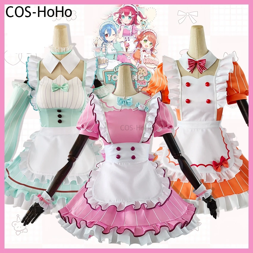 

COS-HoHo Anime Lovelive AiScReam Uehara Ayumu/Kurosawa Ruby/Wakana Shiki Maid Dress Game Suit Lovely Uniform Cosplay Costume