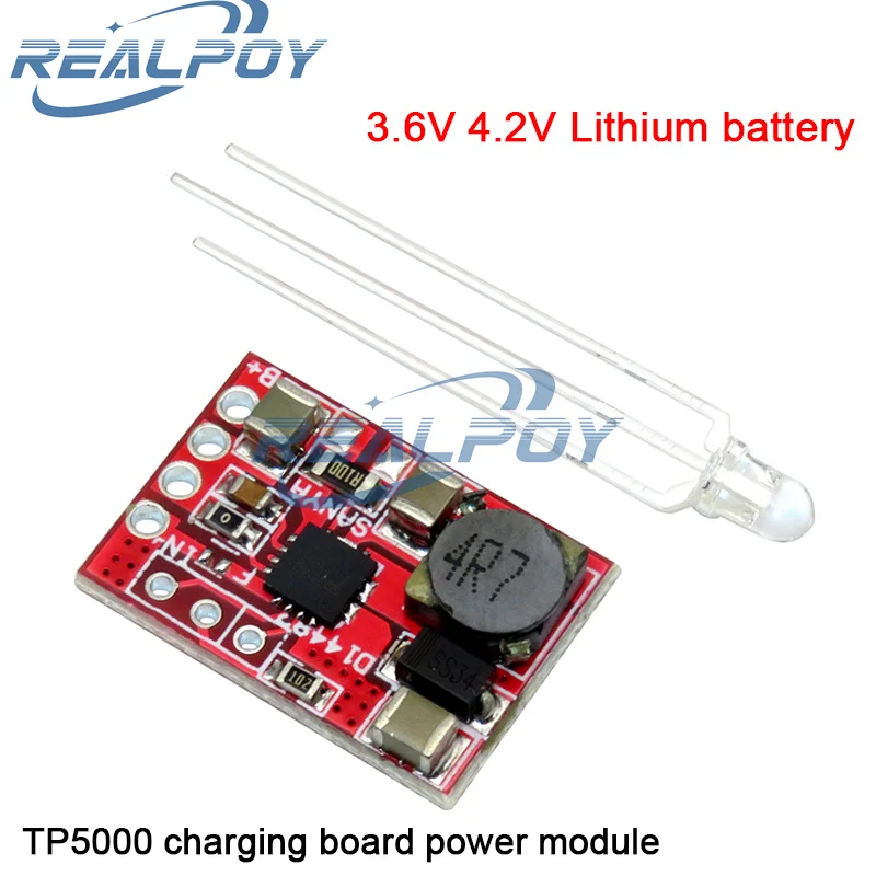 TP5100 charging management power supply module board TP5000 1A 2A compatible with 4.2V 8.4V single and double lithium batteries