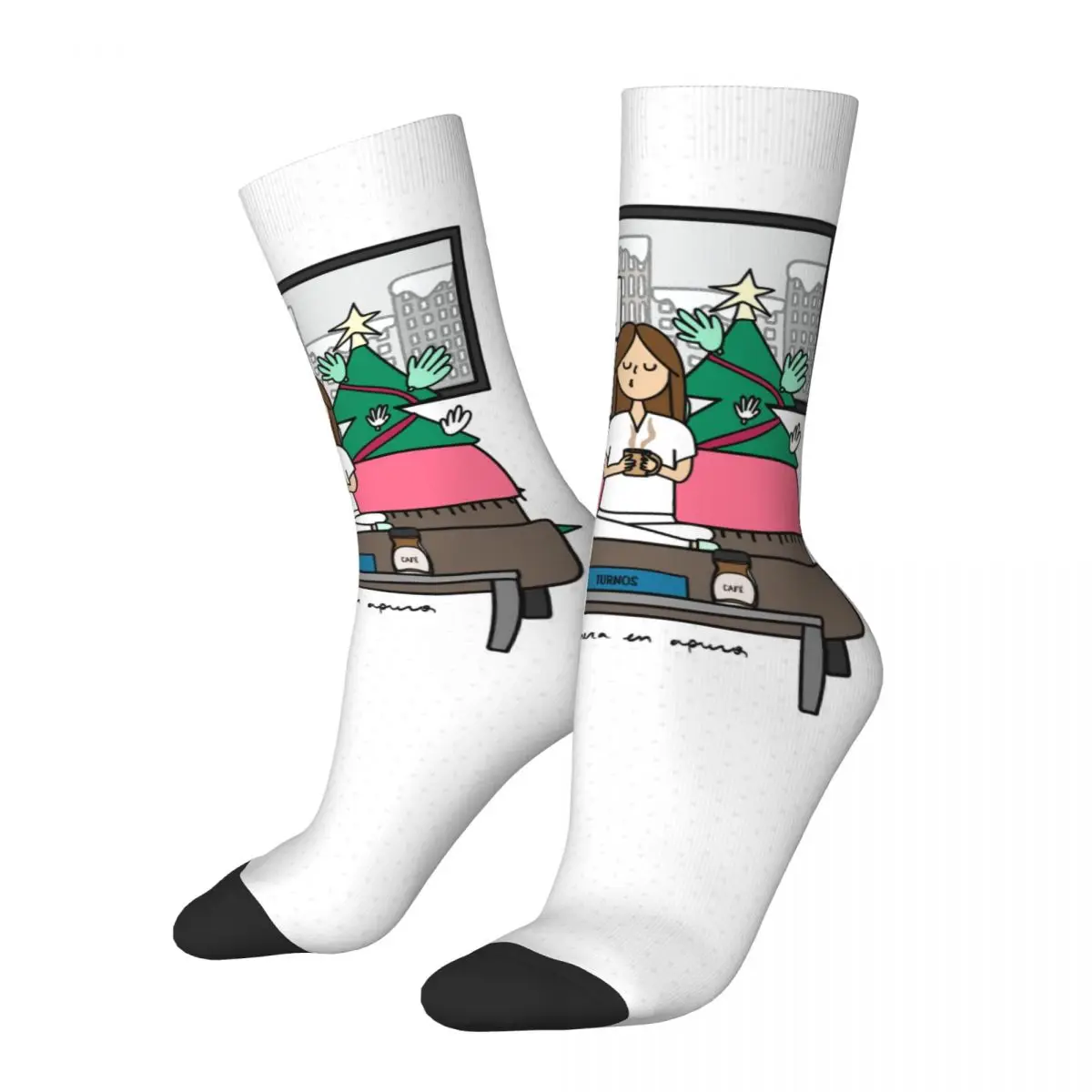 Enfermera En Apuros Socks Men's Women's Funny Happy Funny Nurse Socks Harajuku Spring Summer Autumn Winter Socks Gifts