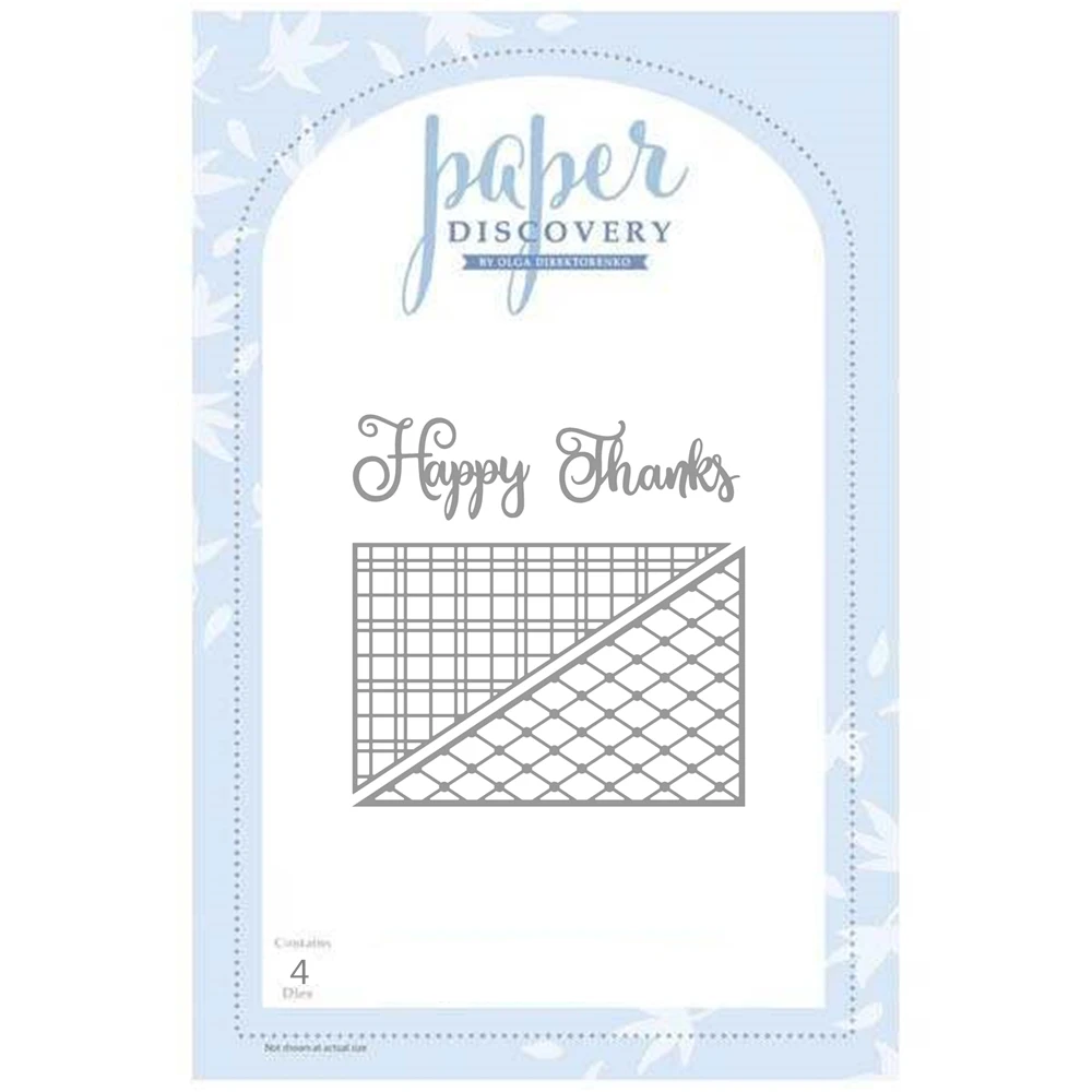 Paper Discovery Triangle Lcae Happy Thanks Cutting Dies Scrapbooking For Paper Making Frame Card Craft Set No Stamps