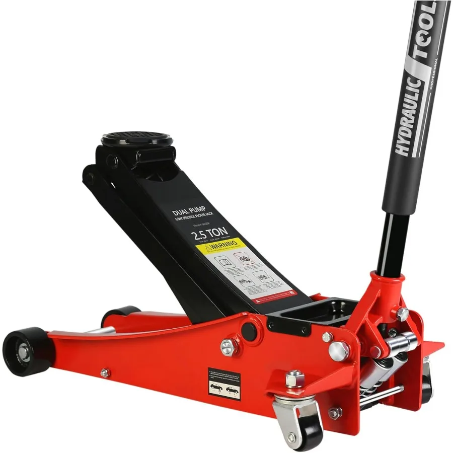 

2.5 Ton Floor Jack Hydraulic Low Profile Quick Rise Floor Jack with Dual Pump Pistons for Automotive Repair and Maintenance Hea