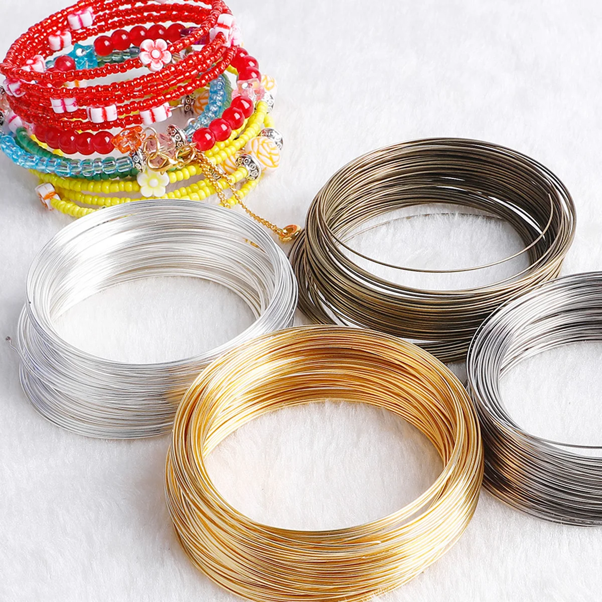 200/100 Lingkaran/Lot Kawat Lo - Memory Wire Bracelet ulasan dan harga