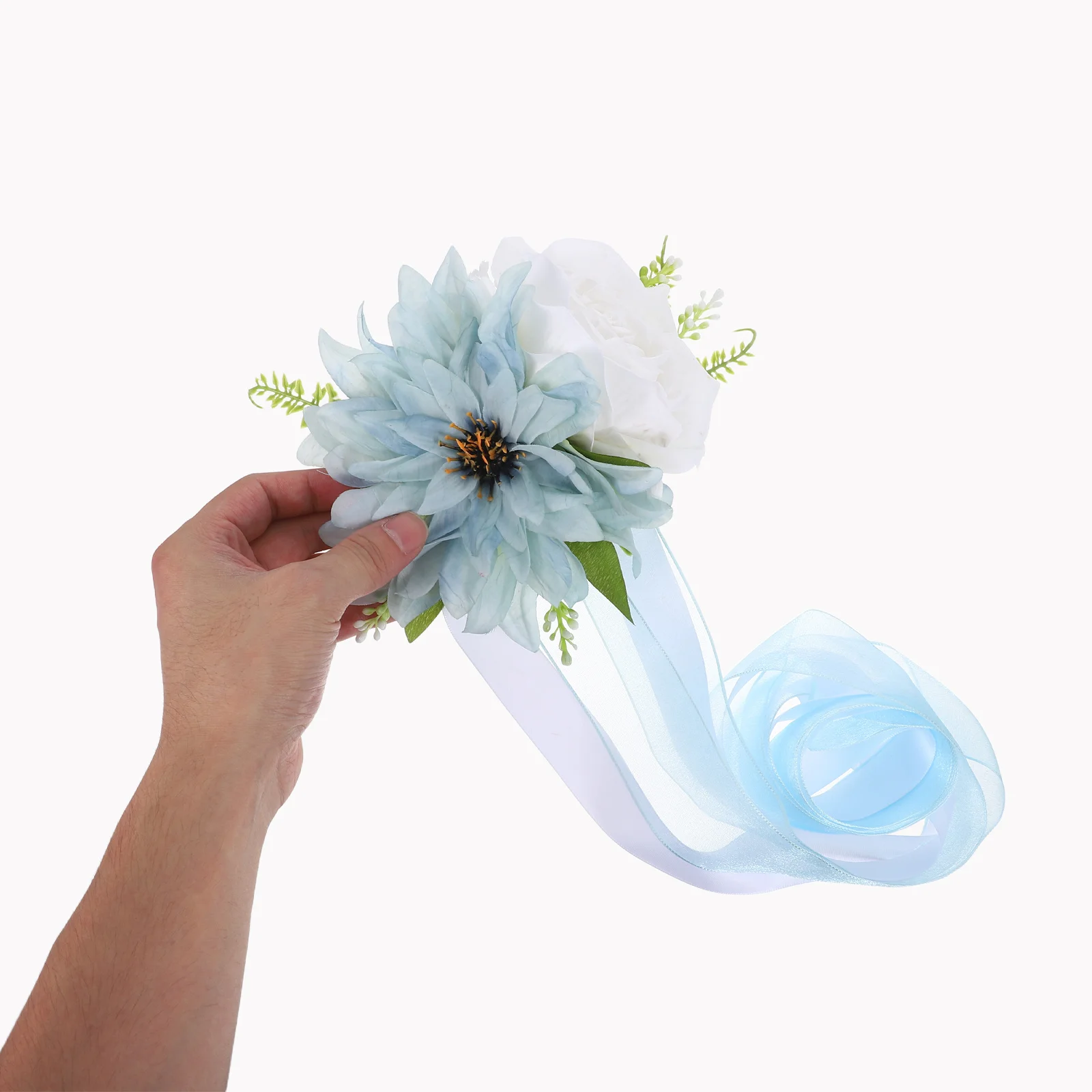 

Artificial Floral Curtain Tiebacks Flower Holdbacks for Wedding Chair Decorations Drapes Bridal Shower Aisle Decor Home