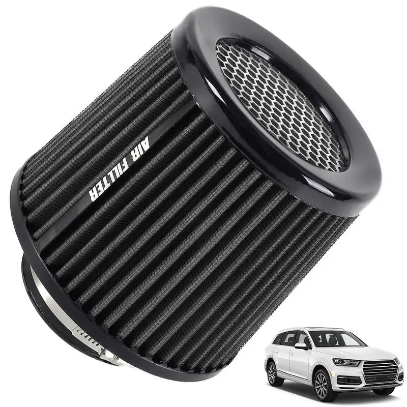 

Dry Engine Air Filter Air Intake Cone Filter 76MM High Flow Air Filter Washable Reusable Filter High Performance Filter For