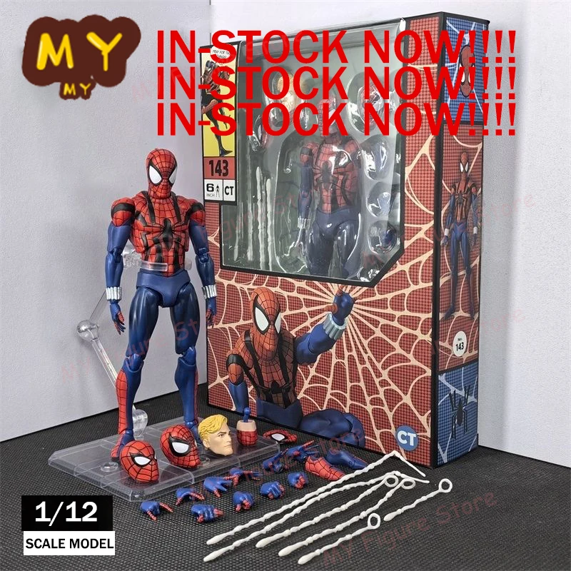 متوفر CT Toys Spiderman Mafex 143 Figure Ben Reilly Comic Ver Action Figure Ultimate Spider-Man عبر لعبة Spider-Verse