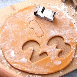 Cookie Cutters Moulds 9PCS/Set Puzzle Numbers 0-9 Arabic Numerals Cute Candy Biscuit Mold DIY Baking Tools Stainless Steel