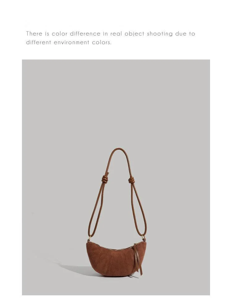 CHARHP&KEJNT borsa a tracolla da donna alla moda con tracolla singola, versatile, con croissant di nicchia_voghion.com