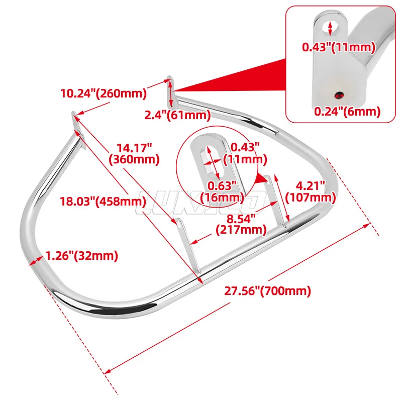 1 Pcs Motorcycle Chrome Highway Crash Bar Engine Guard Protection For Suzuki Volusia VL 800 Boulevard C50 2001-2009 2010 2011