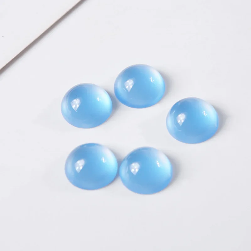 50Pcs/bag 8MM Half-Round Flat-Back Resin Nail Charms - Multi-Size Color Beads for DIY Manicure & Craft Embellishments