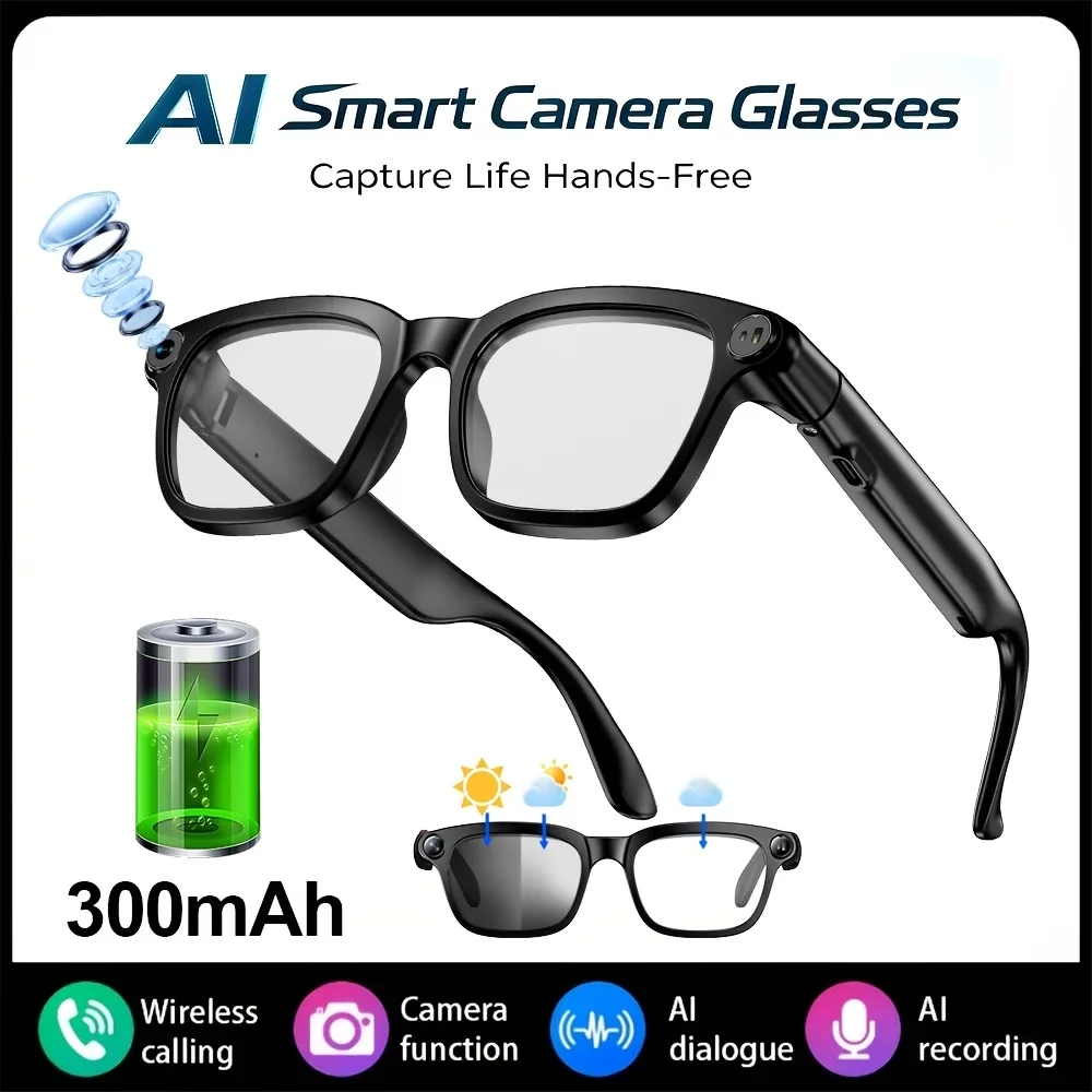 

Camera video glasses, smart translation, object recognition via camera, Q&A interaction, Hi-Fi music, and high-definition calls.