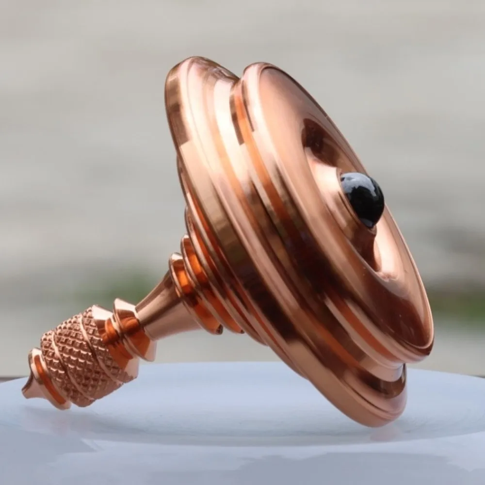 Copper Brass Finger Top Hand Spinning Top Stress Relief Toy Fidget Toys Anxiety Relief Gadgets Adult Sensory Toys
