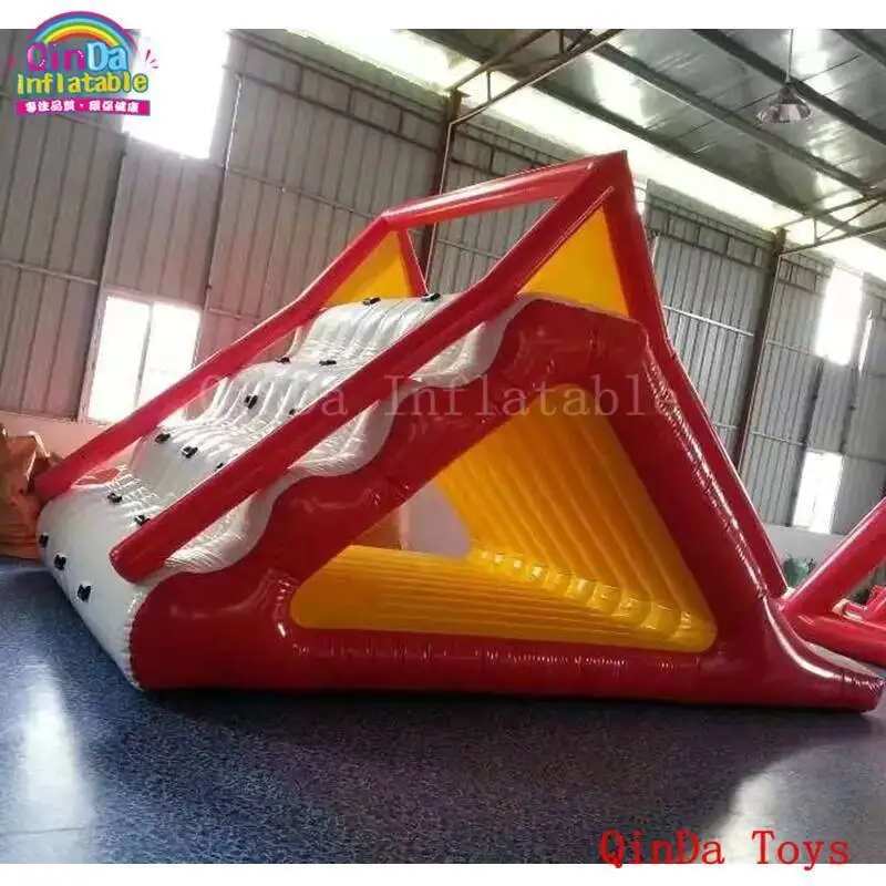 2019년 인기 레드 컬러 워터 슬라이드 어린이용, 대형 인플레이터블 워터 슬라이드 수영장용