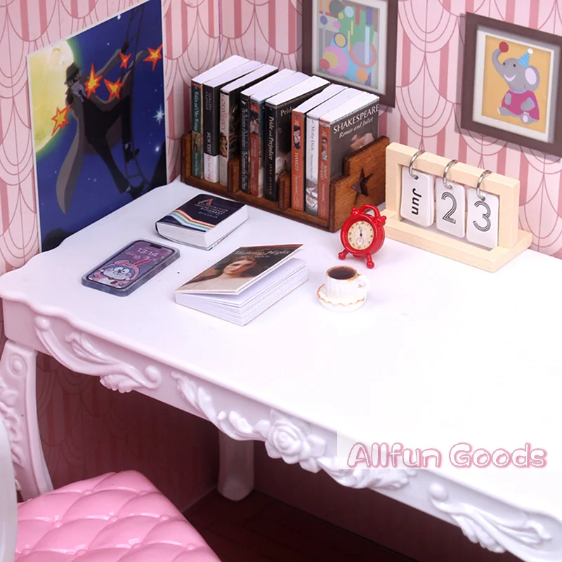 [TG835]10Pcs Simulation Book Decoration 1/12 Doll House Doll House Miniature Books Study Room Decoration Children's Toys