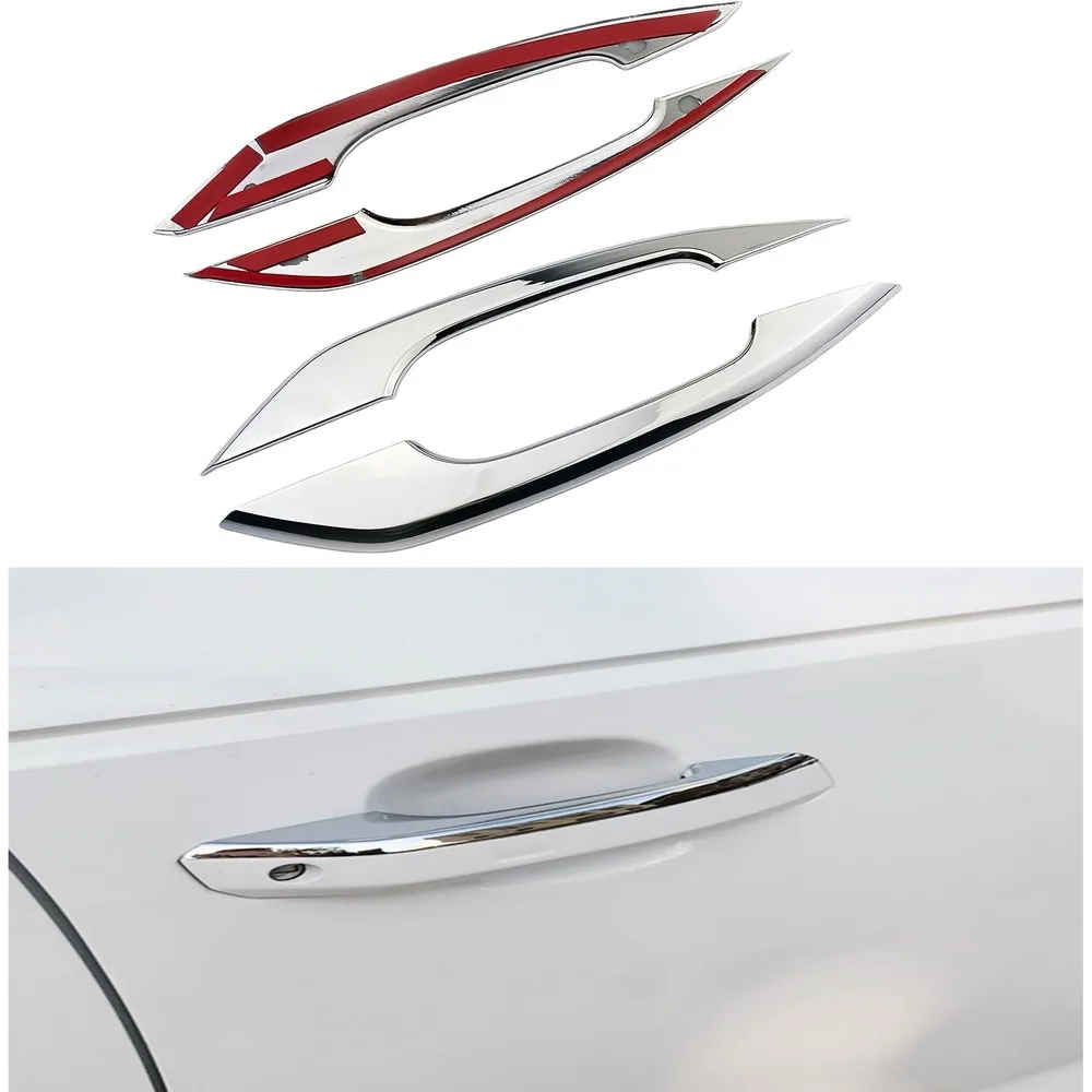 for Audi A4 B9 2017-2020 Side Door Handle Bowl Cover Trim, Anti-Scratch Recess Protector Molding, Exterior Wear
