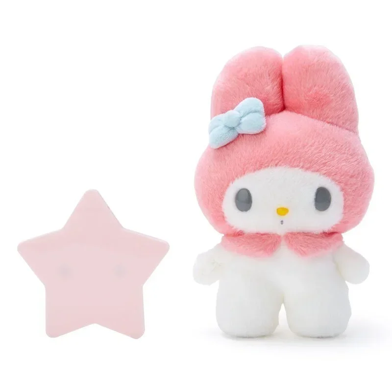 Anime Kawaii My Melody Cinnamoroll Purin Dog Kuromi Stand peluche modello giocattoli bambola carino in piedi postura giocattolo bambini compleanno