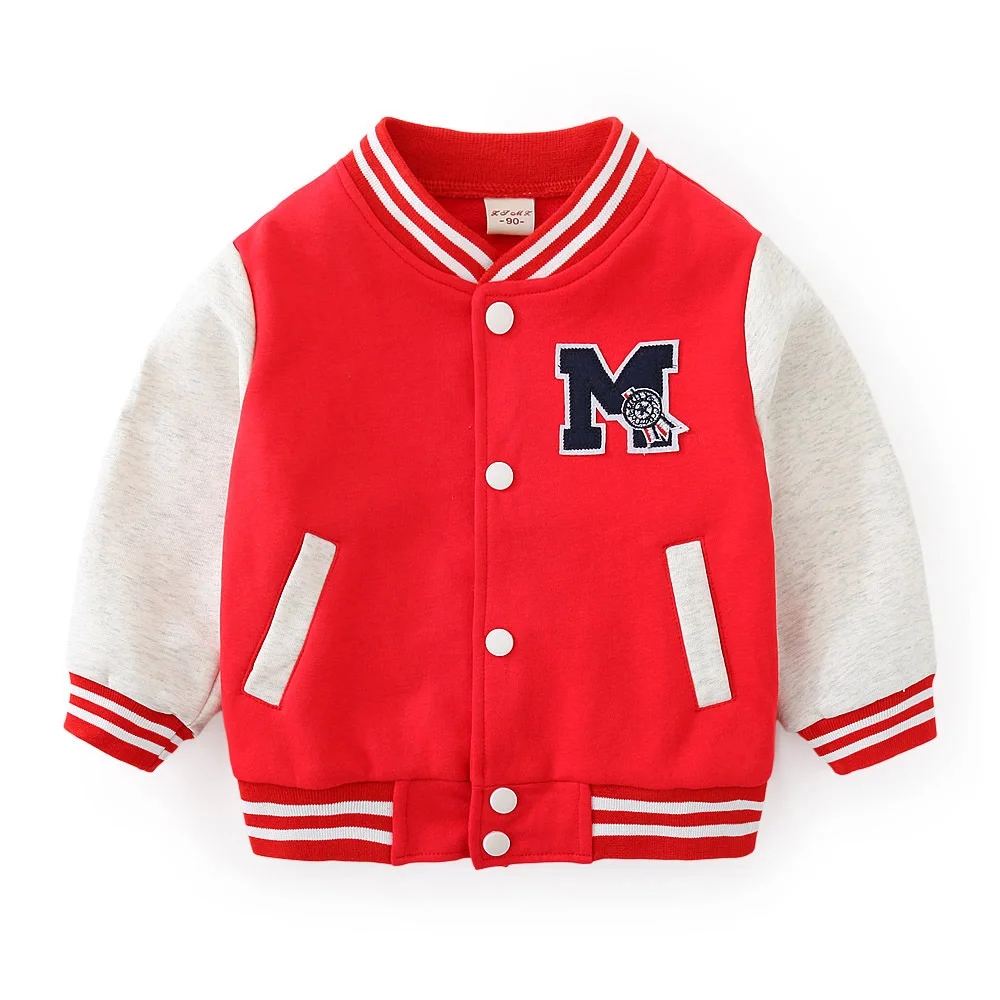 2022 Spring Autumn Baby Boys Baseball Jackets for 2-6 Years Kids Casual Sportswear Letter Outerwear Coats Children Clothing