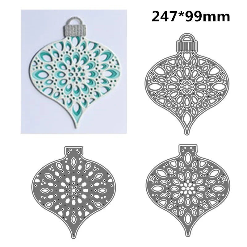 Christmas Bell Twinkle Ornament Birch Press Layer Metal Cutting Dies Scrapbooking For Paper Making Embossing Frame Card Craft