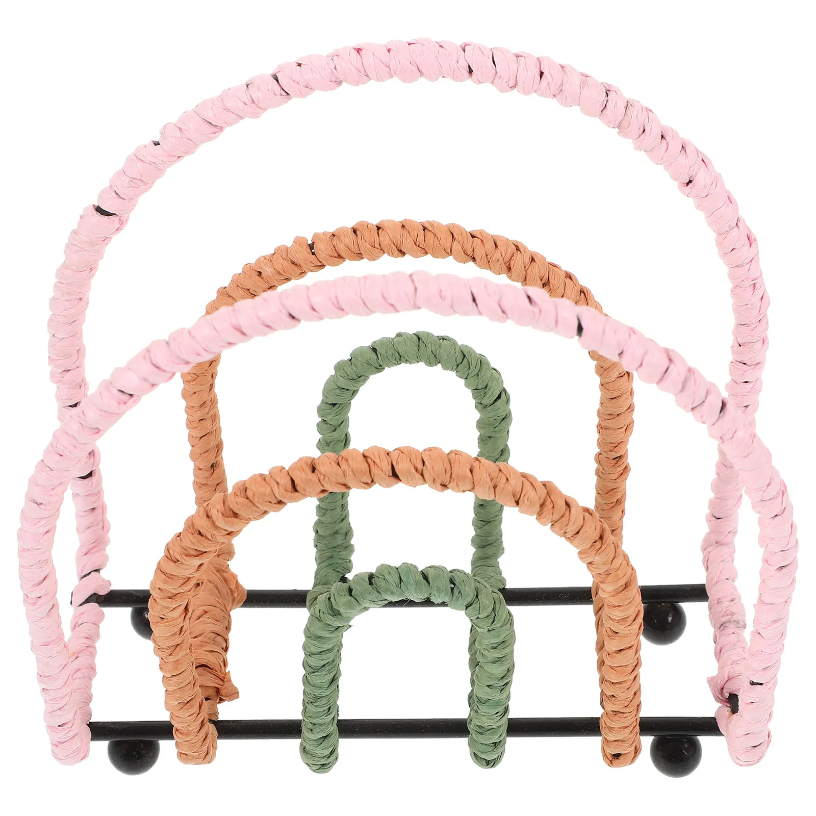 

Sturdy Durable Creative Handmade Book Stand Desk Organizer Tissue Storage Napkin Holder Iron Material Office Home Decor