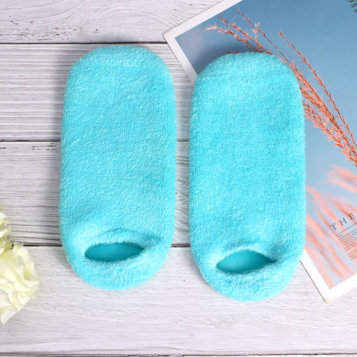 

1Pair Gel Heel Socks Moisturizing Foot Therapy Soft Fit Anti-Friction Cracked Heel Treatment Breathable Night Socks Pink