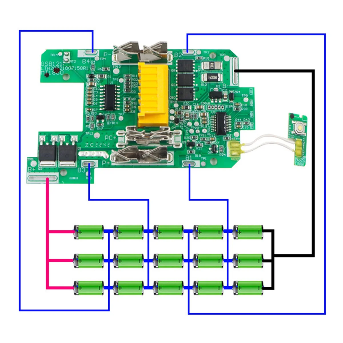 BL1890 Li-Ion Battery Case PCB Charging Protection Circuit Board Shell Box for Makita 18V 9.0Ah 18650 -15