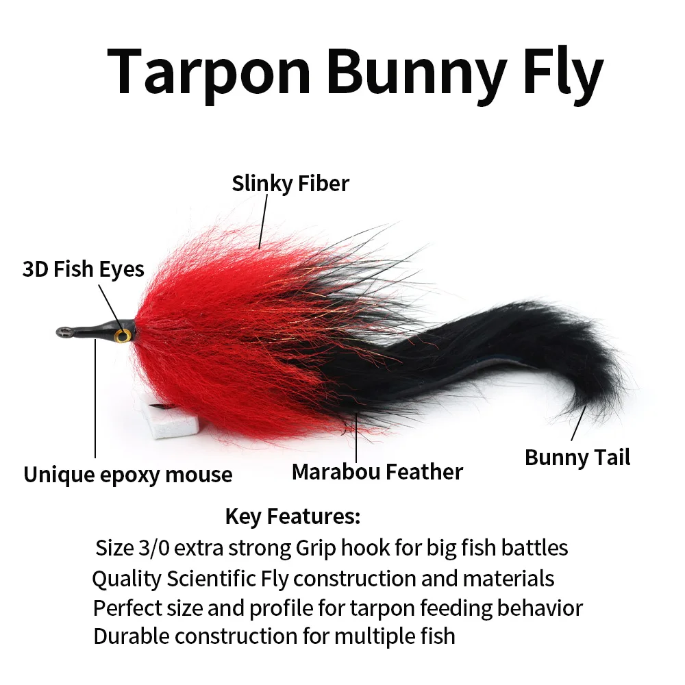 Zonker streamer Vtwins Tarpon Bunny para pike y lubina