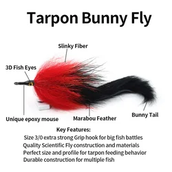 Zonker streamer Vtwins Tarpon Bunny para pike y lubina
